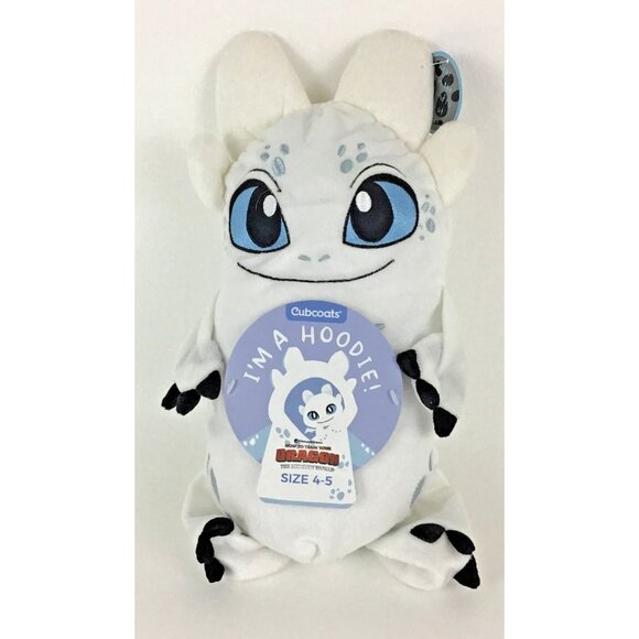 How To Train Your Dragon Hidden World Plush Hoodie Child Size 4-5 Cubcoats Glow - Picture 1 of 9